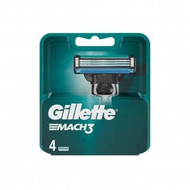 Gillette Rec Mach3 replacement blades - Black (Silver) бръснене,gillette,rec,mach3,replacement,blades,black,(silver)