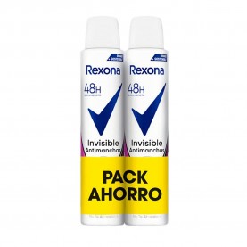 Rexona Invisible Antimanchas 48h Pack 200ml Deodorant Spray 2 units - White (Multicolor) хигиена,тяло,rexona,invisible,antimanchas,48h,pack,200ml,deodorant,spray,2,units,white,(multicolor)
