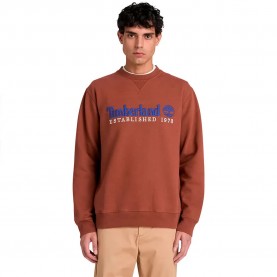 Суичър Timberland Established 1973 Embroidered Logo Crew hoodie - Brown (Brownout) суичър,мъжки,пуловери,timberland,established,1973,embroidered,logo,crew,hoodie,brown,(brownout)