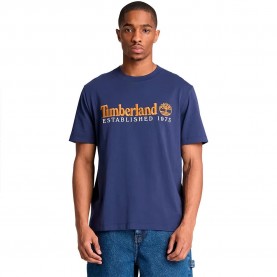 Тениска Timberland Established 1973 Embroidered short sleeve T-shirt - Blue (Naval Academy) тениска,мъжки,тениски,дамски,тениски,timberland,established,1973,embroidered,short,sleeve,t,shirt,blue,(naval,academy)