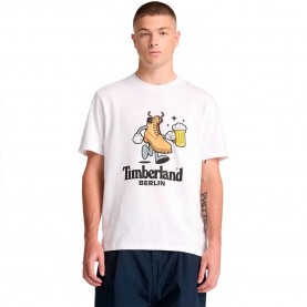Тениска Timberland Qtm Front Boot Graphic City Berlin short sleeve T-shirt - White (White) тениска,мъжки,тениски,дамски,тениски,timberland,qtm,front,boot,graphic,city,berlin,short,sleeve,t,shirt,white,(white)