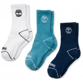 Чорапи Timberland Tree Logo crew socks 3 pairs - Multicolor (Adriatic Blue) чорапи,мъжки,чорапи,дамски,чорапи,timberland,tree,logo,crew,socks,3,pairs,multicolor,(adriatic,blue)
