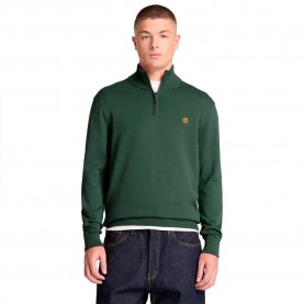 Блуза Timberland Williams River Cotton 1/4 Zip sweater - Green (Sycamore) блуза,мъжки,пуловери,дамски,пуловери,timberland,williams,river,cotton,1,4,zip,sweater,green,(sycamore)