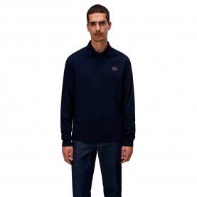 Napapijri Badge long sleeve polo - Blue (Blu Marine) дамски,блузи,с,яка,мъжки,блузи,с,яка,napapijri,badge,long,sleeve,polo,blue,(blu,marine)