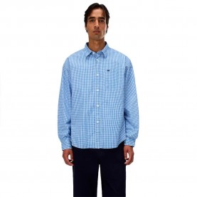 Карирана риза Napapijri Eos long sleeve shirt - Blue (Check) карирана,риза,дамски,ризи,мъжки,ризи,napapijri,eos,long,sleeve,shirt,blue,(check)