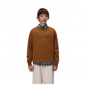 Блуза Napapijri New Box Logo Crew sweatshirt - Brown (Rubber) блуза,детски,блузи,napapijri,new,box,logo,crew,sweatshirt,brown,(rubber)