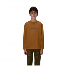 Тениска Napapijri New Box Logo long sleeve T-shirt - Brown (Rubber) тениска,мъжки,тениски,дамски,тениски,napapijri,new,box,logo,long,sleeve,t,shirt,brown,(rubber)