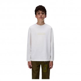 Тениска Napapijri New Box Logo long sleeve T-shirt - White (White Whisper) тениска,мъжки,тениски,дамски,тениски,napapijri,new,box,logo,long,sleeve,t,shirt,white,(white,whisper)