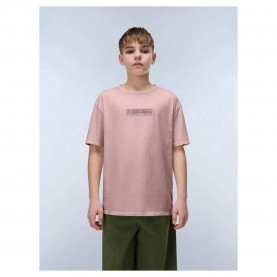 Тениска Napapijri New Box Logo short sleeve T-shirt - Pink (Pink Woodrose) тениска,мъжки,тениски,дамски,тениски,napapijri,new,box,logo,short,sleeve,t,shirt,pink,(pink,woodrose)