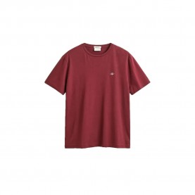 Тениска Gant 2003184 short sleeve T-shirt - Red (Deep Grape Wine) тениска,мъжки,тениски,дамски,тениски,gant,2003184,short,sleeve,t,shirt,red,(deep,grape,wine)