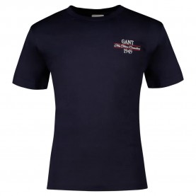 Тениска Gant 2003459 short sleeve T-shirt - Blue (Evening Blue) тениска,мъжки,тениски,дамски,тениски,gant,2003459,short,sleeve,t,shirt,blue,(evening,blue)