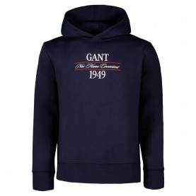 Суичър Gant 2067157 hoodie - Blue (Evening Blue) суичър,мъжки,пуловери,gant,2067157,hoodie,blue,(evening,blue)
