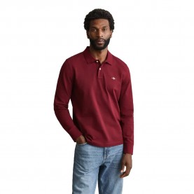 Gant 2230 long sleeve polo - Red (Deep Grape Wine) дамски,блузи,с,яка,мъжки,блузи,с,яка,gant,2230,long,sleeve,polo,red,(deep,grape,wine)