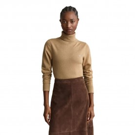 Блуза Gant 4802419 high neck sweater - Beige (Warm Khaki) блуза,мъжки,пуловери,дамски,пуловери,gant,4802419,high,neck,sweater,beige,(warm,khaki)