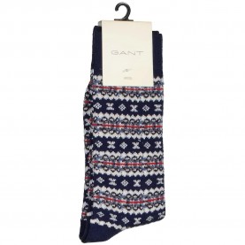 Чорапи Gant 4960290 long socks - Blue (Evening Blue) чорапи,мъжки,чорапи,дамски,чорапи,gant,4960290,long,socks,blue,(evening,blue)