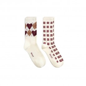 Чорапи Gant 4960292 socks 2 pairs - Beige (Cream) чорапи,мъжки,чорапи,дамски,чорапи,gant,4960292,socks,2,pairs,beige,(cream)