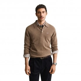 дамски,блузи,с,яка,мъжки,блузи,с,яка,gant,8060109,long,sleeve,polo,brown,(light,brown,melange)