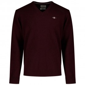 Блуза Gant 87312 v neck sweater - Red (Darkened Wine) блуза,мъжки,пуловери,дамски,пуловери,gant,87312,v,neck,sweater,red,(darkened,wine)