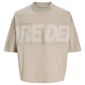 Тениска Jack & jones Biarritz Big Text short sleeve T-shirt - Beige (Crockery) тениска,мъжки,тениски,дамски,тениски,jack,&,jones,biarritz,big,text,short,sleeve,t,shirt,beige,(crockery)
