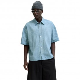 Риза с къс ръкав Jack & jones Overdyed short sleeve shirt - Blue (Omphalodes / Overdye) риза,с,къс,ръкав,дамски,ризи,мъжки,ризи,jack,&,jones,overdyed,short,sleeve,shirt,blue,(omphalodes,overdye)