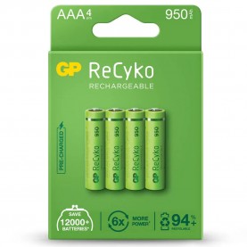 Gp batteries LR03 ReCyko 4und Rechargeable Battery 4 units - Green (Green / White) батерии,gp,batteries,lr03,recyko,4und,rechargeable,battery,4,units,green,(green,white)