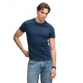 Тениска Superdry Essential SDCO Logo short sleeve T-shirt - Blue (Deep Sea Blue Marl / Orange) тениска,мъжки,тениски,дамски,тениски,superdry,essential,sdco,logo,short,sleeve,t,shirt,blue,(deep,sea,blue,marl,orange)