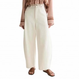 Панталони Scotch & soda Eve Barrel Fit pants - White (Porcelain White) панталони,мъжки,панталони,дамски,панталони,scotch,&,soda,eve,barrel,fit,pants,white,(porcelain,white)