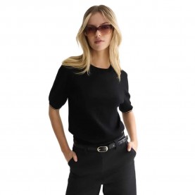 Блуза Scotch & soda U9B01801T short sleeve sweater - Black (Meteorite) блуза,мъжки,пуловери,дамски,пуловери,scotch,&,soda,u9b01801t,short,sleeve,sweater,black,(meteorite)