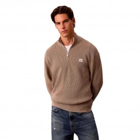 Блуза Calvin klein LV04RH327G half zip sweater - Brown (Roasted Cashew) блуза,мъжки,пуловери,дамски,пуловери,calvin,klein,lv04rh327g,half,zip,sweater,brown,(roasted,cashew)