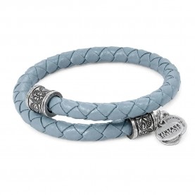 Alex and ani Blue Leather bracelet - Grey (Silver) бижутерия,alex,and,ani,blue,leather,bracelet,grey,(silver)
