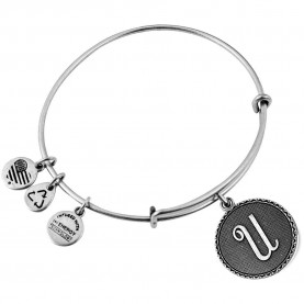 Alex and ani Letter U bracelet - Silver (Silver) бижутерия,alex,and,ani,letter,u,bracelet,silver,(silver)