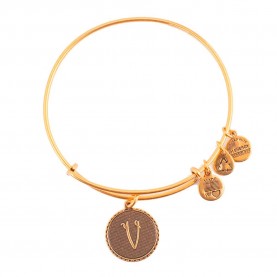 Alex and ani Letter V bracelet - Golden (Gold) бижутерия,alex,and,ani,letter,v,bracelet,golden,(gold)