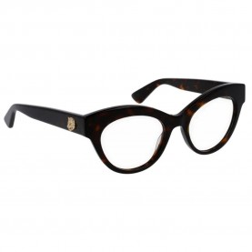 Gucci GG0030O-002 49/19!140 woman glasses - Black (Brown) очила,gucci,gg0030o,002,49,19!140,woman,glasses,black,(brown)