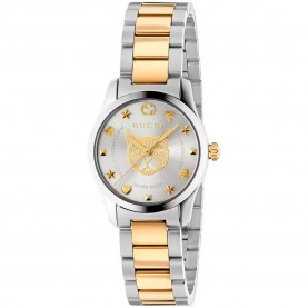 часовник,часовници,gucci,ya126596,27mm,5atm,quartz,analogical,woman,watch,golden,(golden,grey,sapphire)