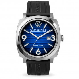 Часовник Watchpeople 700990 45mm 10ATM Quartz Analogical woman watch - Silver (Black / Blue / Mineral) часовник,часовници,watchpeople,700990,45mm,10atm,quartz,analogical,woman,watch,silver,(black,blue,mineral)