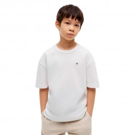 Тениска Tommy hilfiger KB0KB10515 short sleeve T-shirt - White (White) тениска,мъжки,тениски,дамски,тениски,tommy,hilfiger,kb0kb10515,short,sleeve,t,shirt,white,(white)