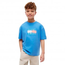 Тениска Tommy hilfiger KB0KB10546 short sleeve T-shirt - Blue (Copenhagen Blue) тениска,мъжки,тениски,дамски,тениски,tommy,hilfiger,kb0kb10546,short,sleeve,t,shirt,blue,(copenhagen,blue)