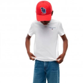 Тениска Tommy hilfiger KB0KB10646 short sleeve T-shirt - White (White) тениска,мъжки,тениски,дамски,тениски,tommy,hilfiger,kb0kb10646,short,sleeve,t,shirt,white,(white)