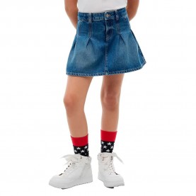 Пола Tommy hilfiger KG0KG09434 short skirt - Blue (Denim Dark 02 Vintage) пола,детски,поли,и,рокли,tommy,hilfiger,kg0kg09434,short,skirt,blue,(denim,dark,02,vintage)