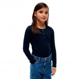 Тениска Tommy hilfiger KG0KG09463 long sleeve T-shirt - Blue (Dark Night Navy) тениска,мъжки,тениски,дамски,тениски,tommy,hilfiger,kg0kg09463,long,sleeve,t,shirt,blue,(dark,night,navy)