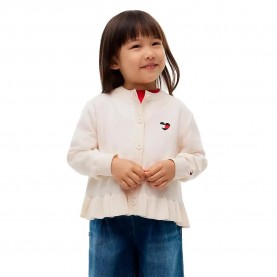 Жилетка Tommy hilfiger KG0KG09644 cardigan - Beige (Ivory Petal) жилетка,мъжки,пуловери,дамски,пуловери,tommy,hilfiger,kg0kg09644,cardigan,beige,(ivory,petal)