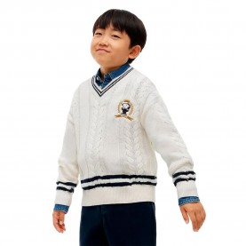 Блуза Tommy hilfiger KS0KS00763 v neck sweater - White (Ivory Petal) блуза,мъжки,пуловери,дамски,пуловери,tommy,hilfiger,ks0ks00763,v,neck,sweater,white,(ivory,petal)