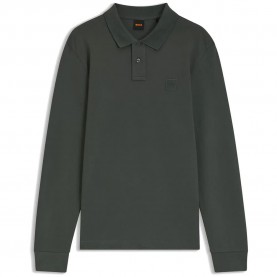 BOSS Passerby 10256683 ORANGE long sleeve polo - Green (Open Green) дамски,блузи,с,яка,мъжки,блузи,с,яка,boss,passerby,10256683,orange,long,sleeve,polo,green,(open,green)