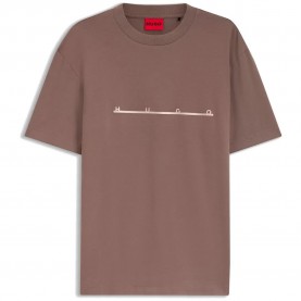 Тениска HUGO Datrik 10273257 RED short sleeve T-shirt - Brown (Rust/Copper) тениска,мъжки,тениски,дамски,тениски,hugo,datrik,10273257,red,short,sleeve,t,shirt,brown,(rust,copper)