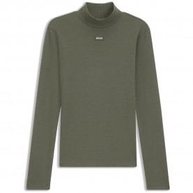 Тениска HUGO Easy 10257055 BLUE long sleeve high neck T-shirt - Green (Open Green) тениска,мъжки,тениски,дамски,тениски,hugo,easy,10257055,blue,long,sleeve,high,neck,t,shirt,green,(open,green)