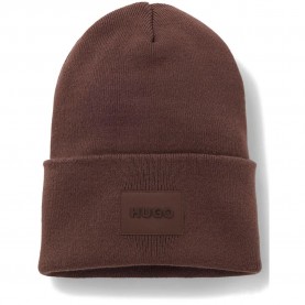 Шапка HUGO Xevon 10275547 RED beanie - Brown (Brown Overflow) шапка,всички,шапки,hugo,xevon,10275547,red,beanie,brown,(brown,overflow)
