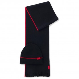 Шал HUGO Zaschel 10260700 RED scarf - Black (Dark Blue) шал,ръкавици,шапки,и,шалове,hugo,zaschel,10260700,red,scarf,black,(dark,blue)