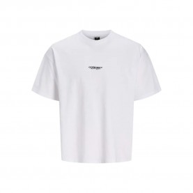 Тениска Jack & jones Biarritz Chrome Print short sleeve T-shirt - White (Bright White) тениска,мъжки,тениски,дамски,тениски,jack,&,jones,biarritz,chrome,print,short,sleeve,t,shirt,white,(bright,white)