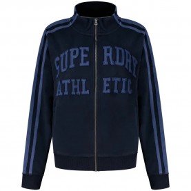Блуза Superdry Athletic Applq Loose full zip sweatshirt refurbished - Blue (Eclipse Navy) блуза,дамски,блузи,superdry,athletic,applq,loose,full,zip,sweatshirt,refurbished,blue,(eclipse,navy)