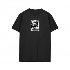 Тениска Makia No war short sleeve T-shirt - Black (Black) тениска,мъжки,тениски,дамски,тениски,makia,no,war,short,sleeve,t,shirt,black,(black)